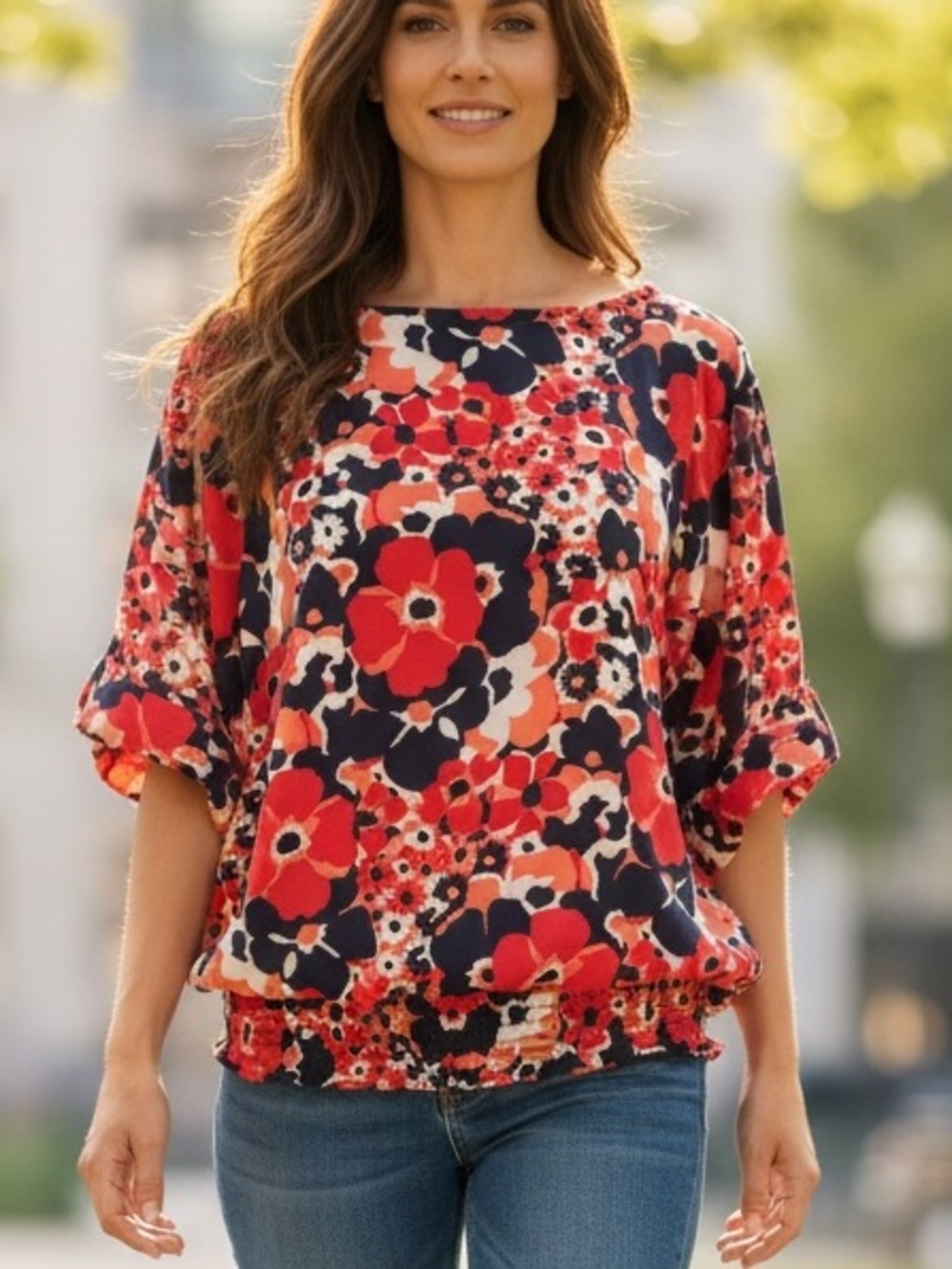 Michael Kors  Floral Print Top